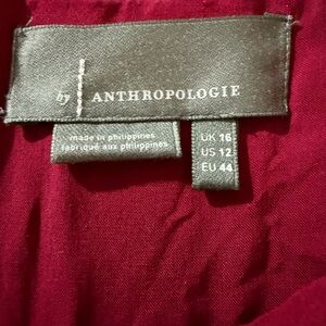 Anthropologie Cream Textured skirt